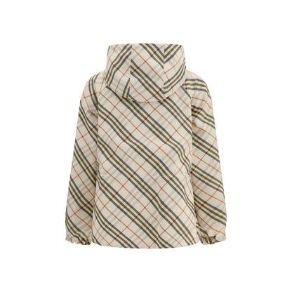 Burberry Beige Reversible Check Hooded Jacket