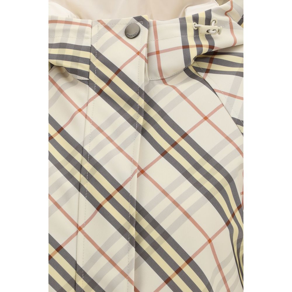 Burberry Beige Reversible Check Hooded Jacket