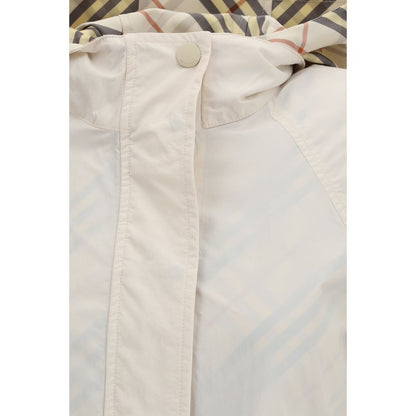 Burberry Beige Reversible Check Hooded Jacket