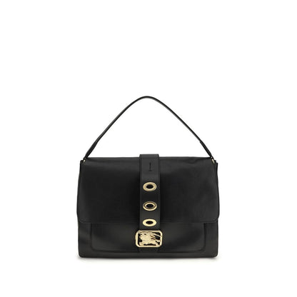Burberry Black Lamb Leather Medium Rider Shoulder Bag