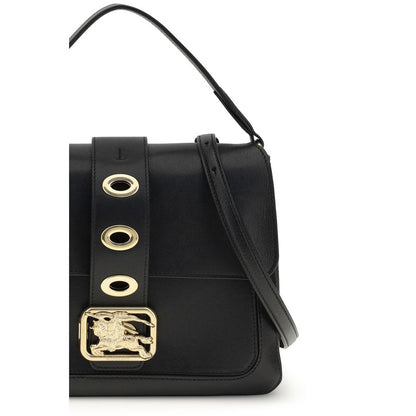 Burberry Black Lamb Leather Rider Shoulder Bag