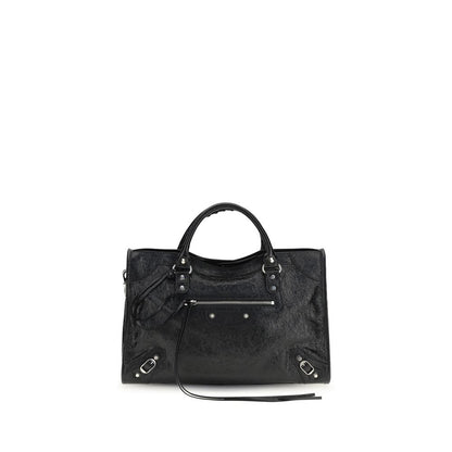 Balenciaga Black Lamb Ovis Aries Aries Shoulder Bag Le City Medium
