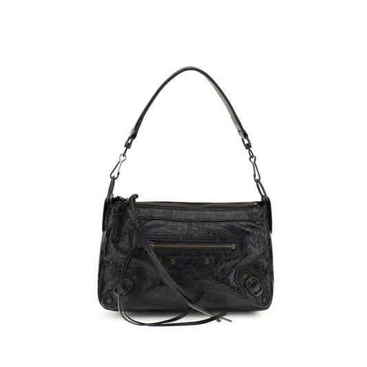 Balenciaga Black Lamb Leather Le City Moto Mini Shoulder Bag