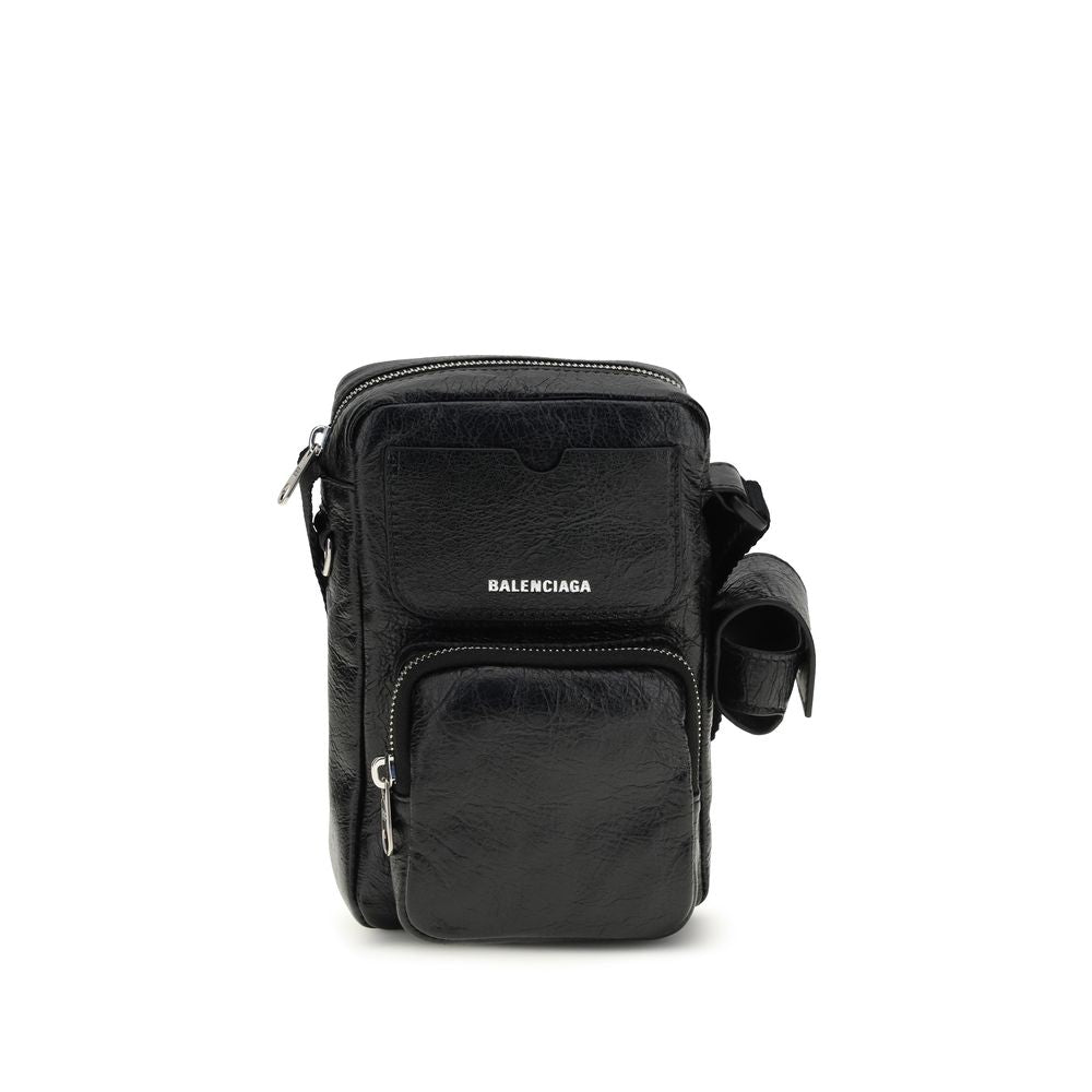 Balenciaga Black Lamb Ovis Aries Aries Superbusy Vertical Shoulder Bag