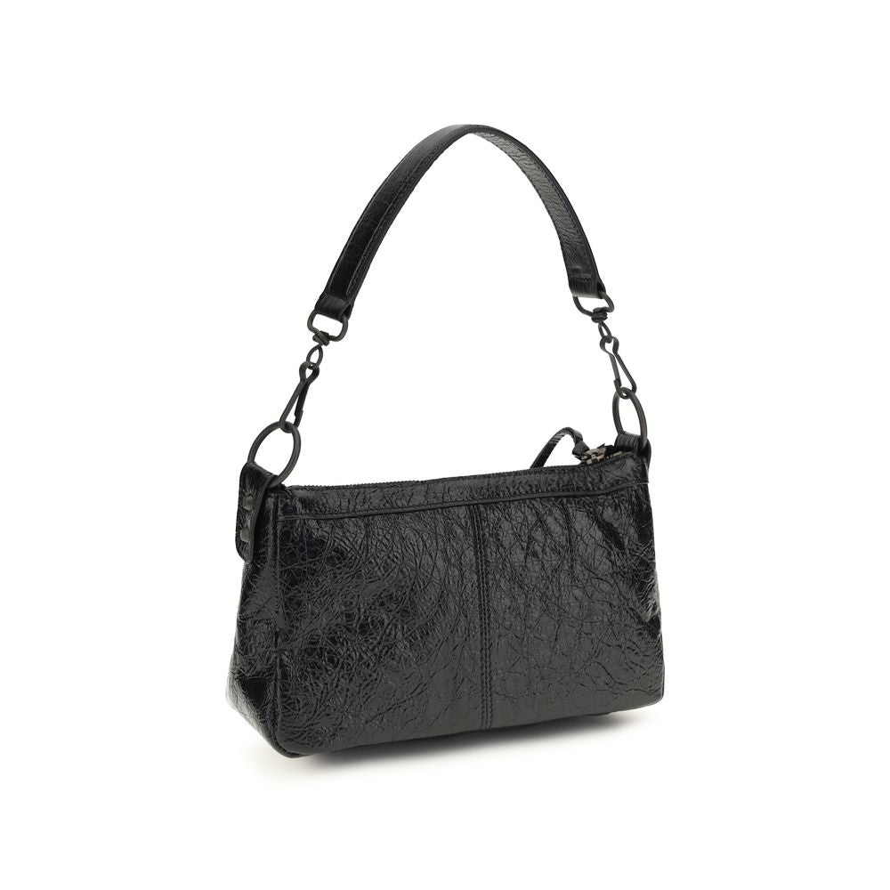 Balenciaga Black Lamb Leather Le City Moto Mini Shoulder Bag