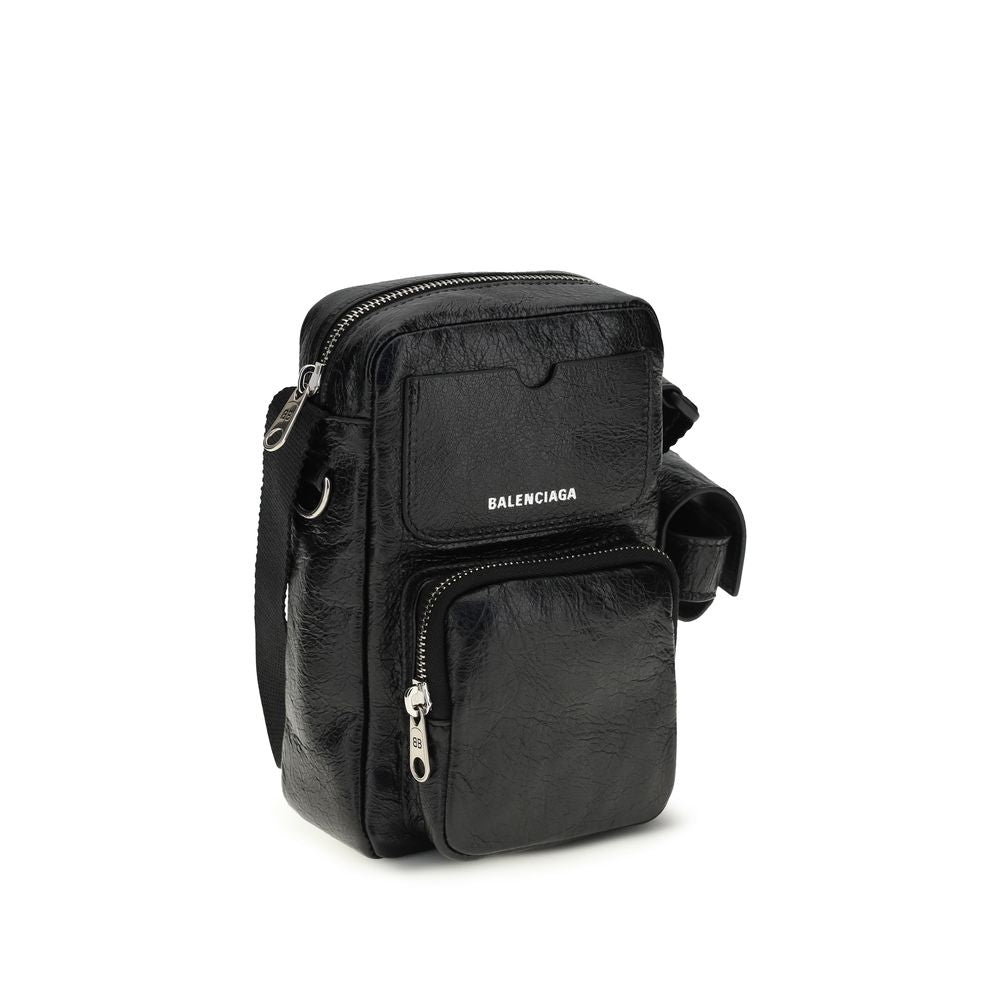 Balenciaga Black Lamb Ovis Aries Aries Superbusy Vertical Shoulder Bag
