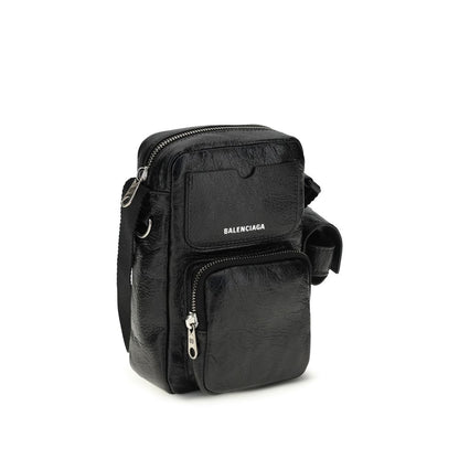 Balenciaga Black Lamb Ovis Aries Aries Superbusy Vertical Shoulder Bag