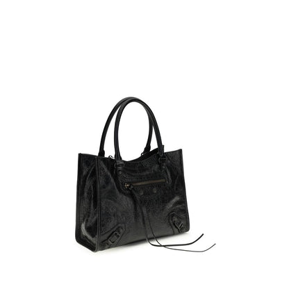 Balenciaga Le City Tote Mini Handbag in Black Lamb Ovis Aries Aries