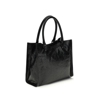 Balenciaga Le City Tote Mini Handbag in Black Lamb Ovis Aries Aries