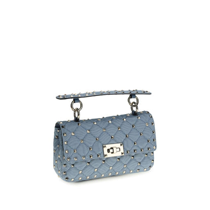 Valentino Garavani Blue Rockstud Spike Shoulder Bag