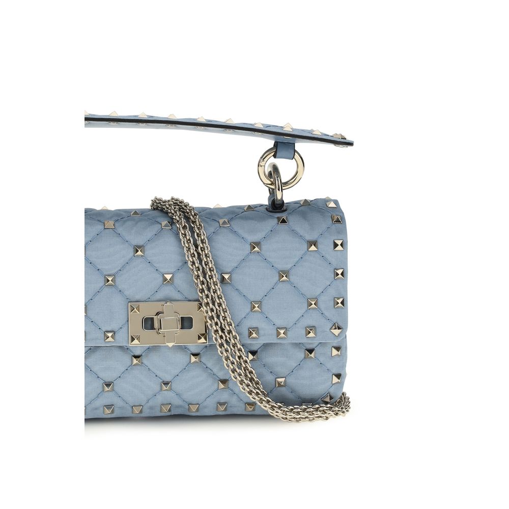 Valentino Garavani Blue Rockstud Spike Shoulder Bag