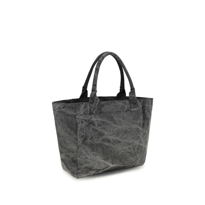 Ganni Gray Cotton Shoulder Bag Fairy Medium Tote Bag
