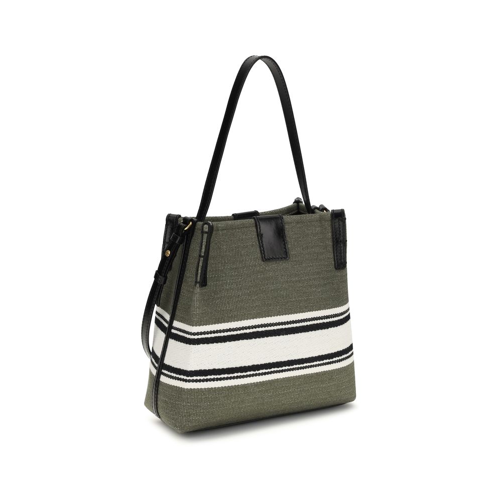 Balmain Bicolor Cotton Release Bucket Bag