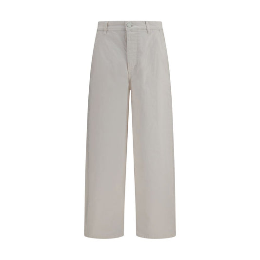 Ami Paris White Cotton Balloon Jeans