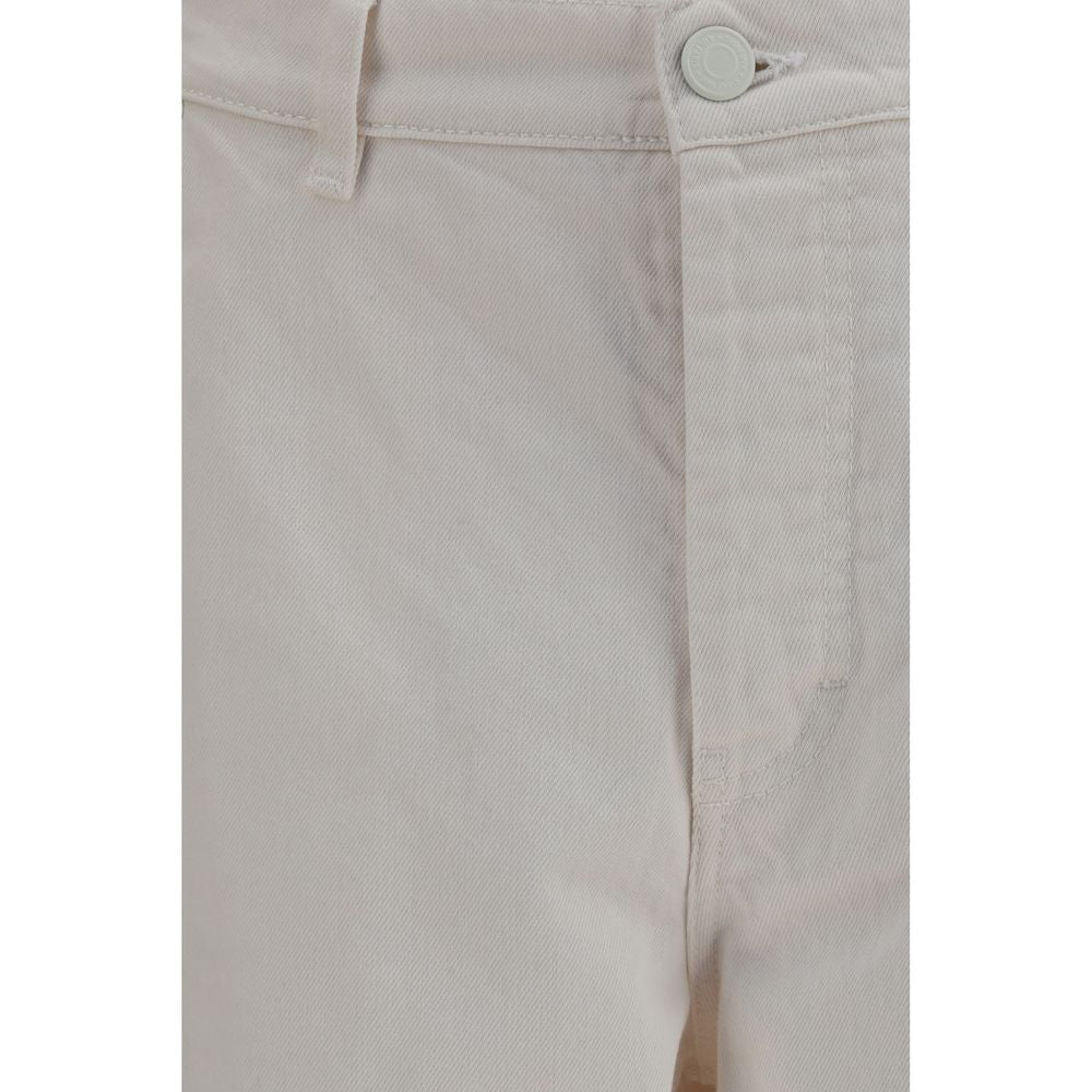 Ami Paris White Cotton Balloon Jeans