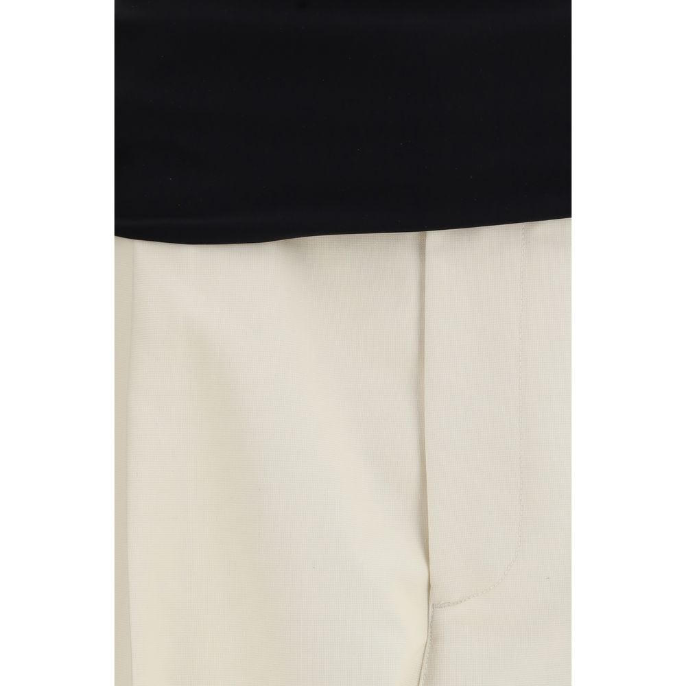 Darkpark Beige Cotton Casual Pants - The Wendy Wide-Leg Pants