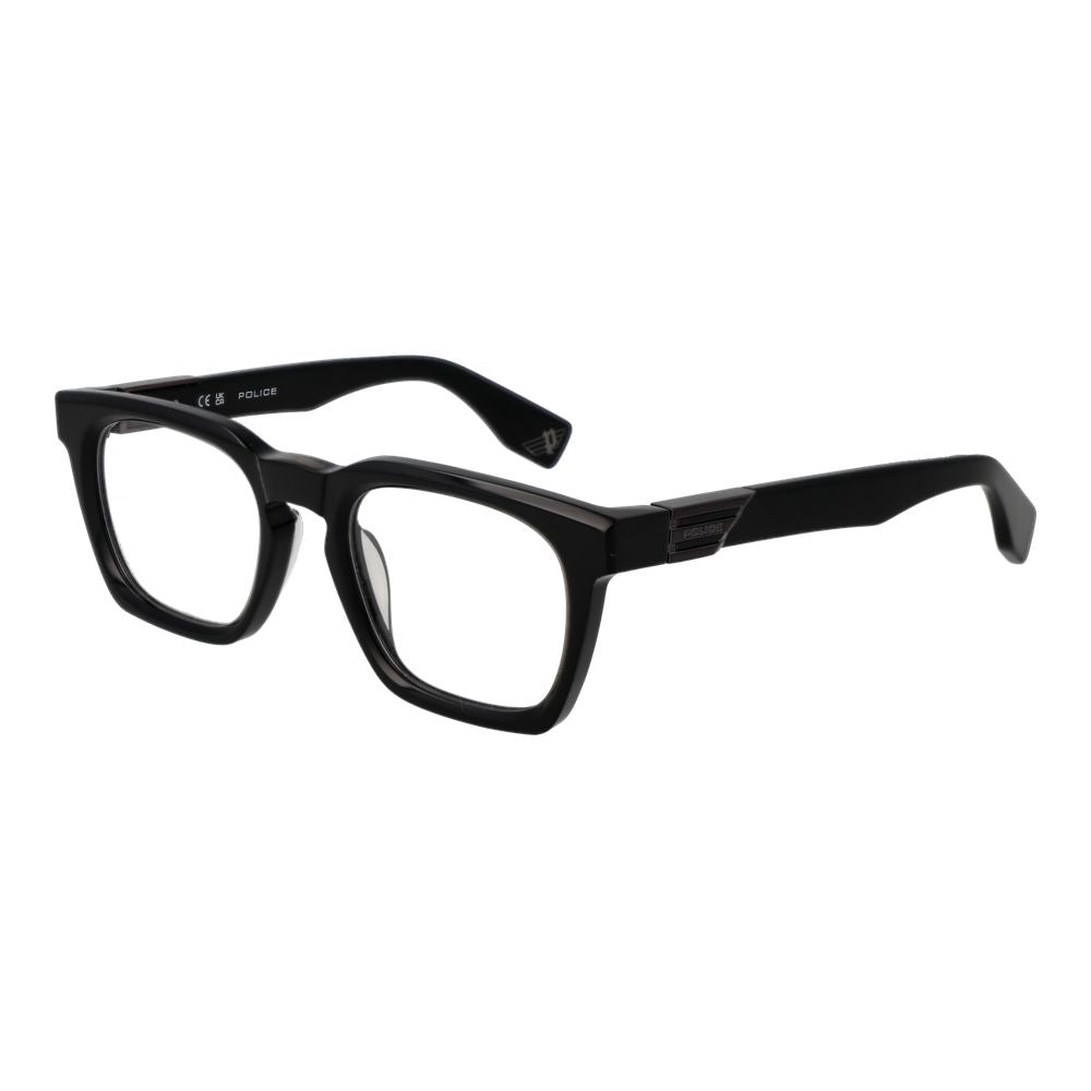 Police Men's Optical Glasses – Black Square Frame, 51mm