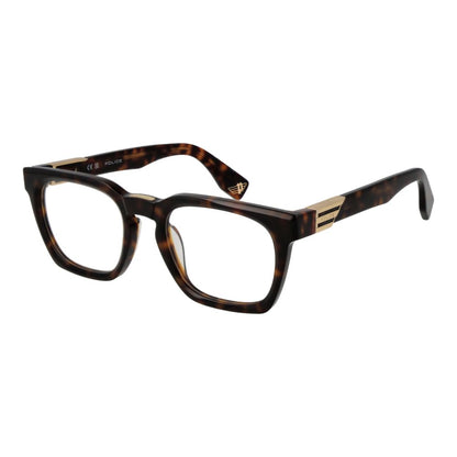 Police Men’s Optical Glasses – Brown Square Frame, 53mm