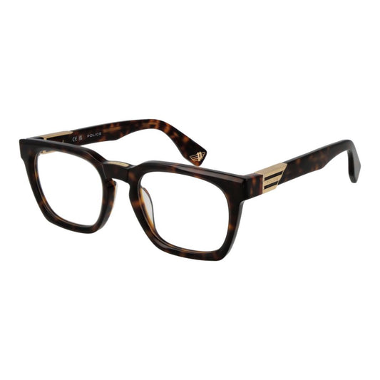 Police Men’s Optical Glasses – Brown Square Frame, 53mm