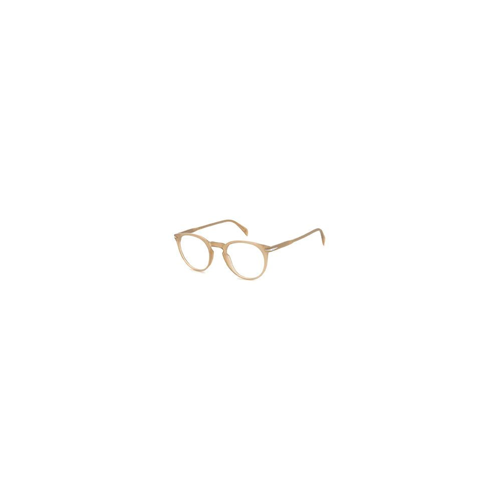 David Beckham Men's Optical Glasses – Beige Round Frame