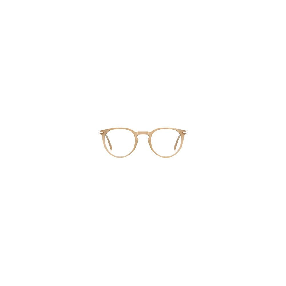 David Beckham Men's Optical Glasses – Beige Round Frame