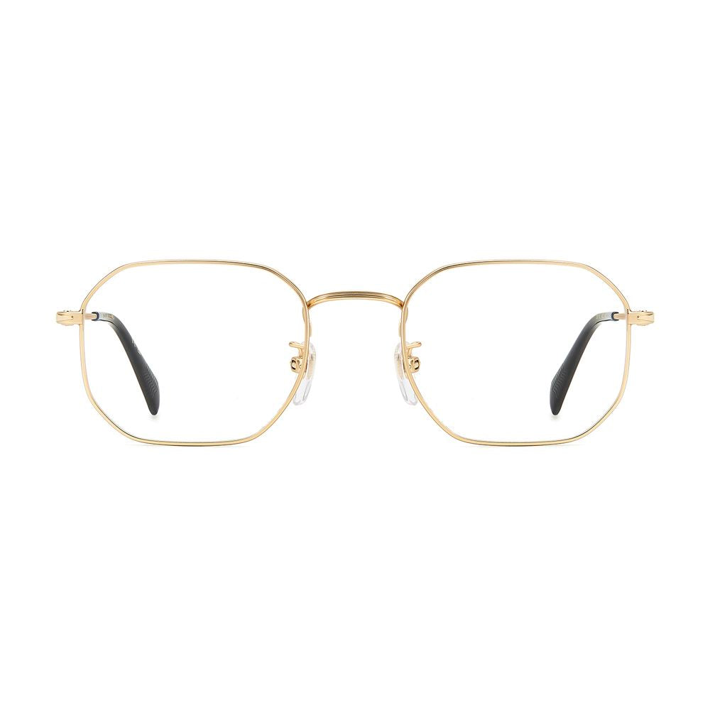 David Beckham Men's Gold Square Optical Glasses - Demo Lens Frames
