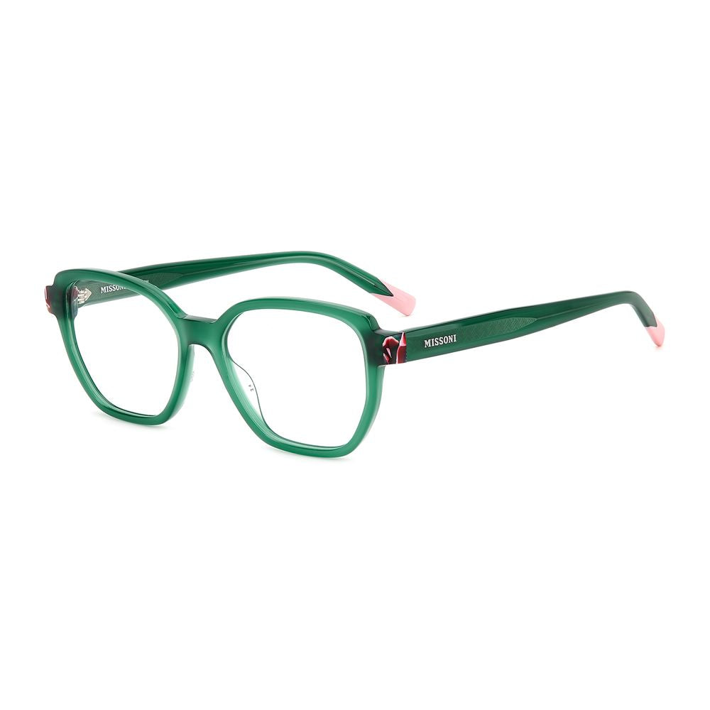 Missoni Women's Optical Glasses – Green Square Frame, Demo Lens