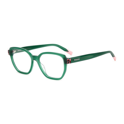 Missoni Women's Optical Glasses – Green Square Frame, Demo Lens