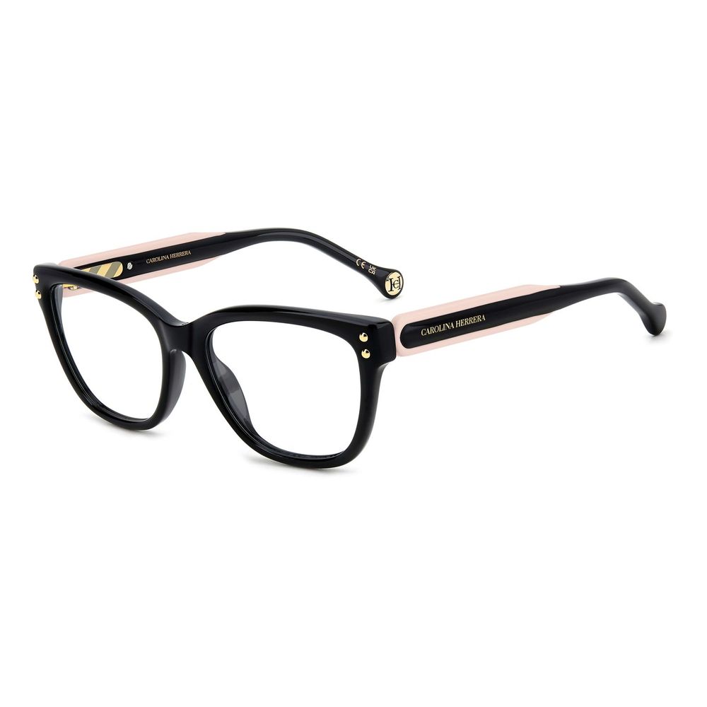 Carolina Herrera Women's Cat Eye Glasses – Black Full-Rim Frame