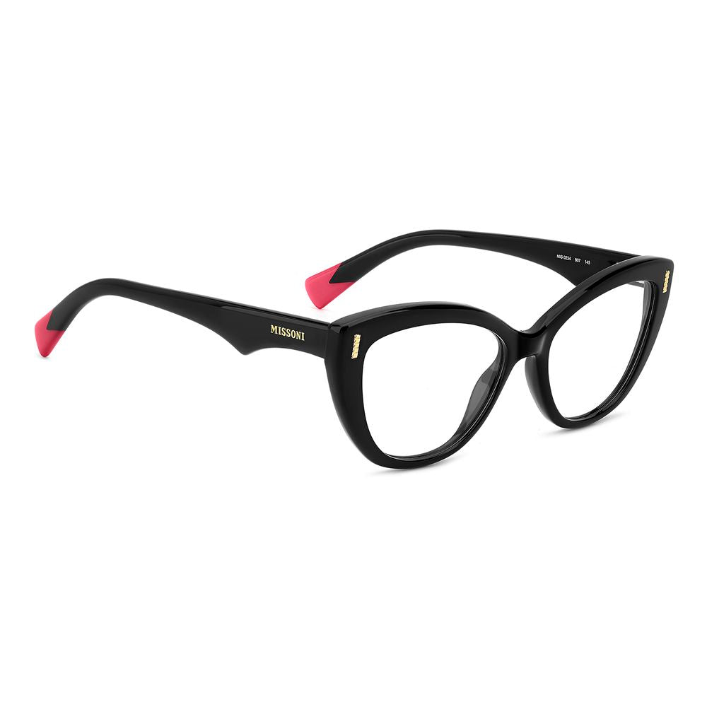 Missoni Women’s Black Acetate Optical Glasses – Cat Eye Frames