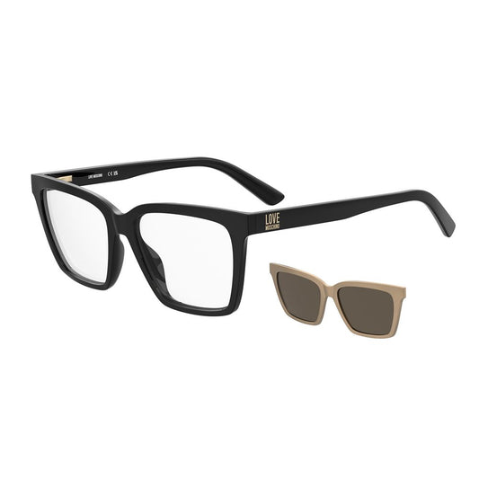 Love Moschino Women's Hybrid Glasses – Black Butterfly Frame, 54mm
