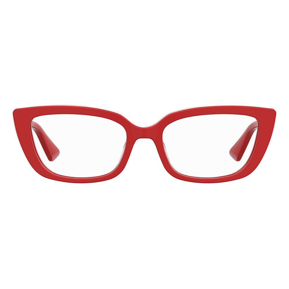 Love Moschino Women's Optical Glasses – Red Rectangle Frame