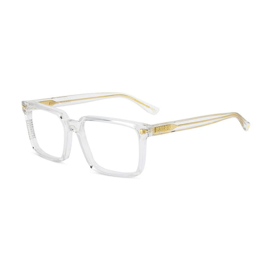 Dsquared² Men’s Transparent Optical Glasses – Rectangle Full-Rim