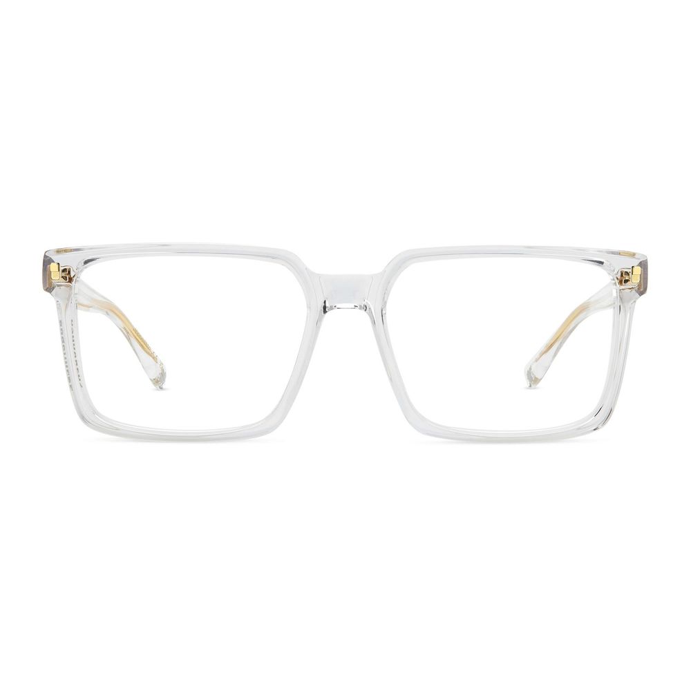 Dsquared² Men’s Transparent Optical Glasses – Rectangle Full-Rim