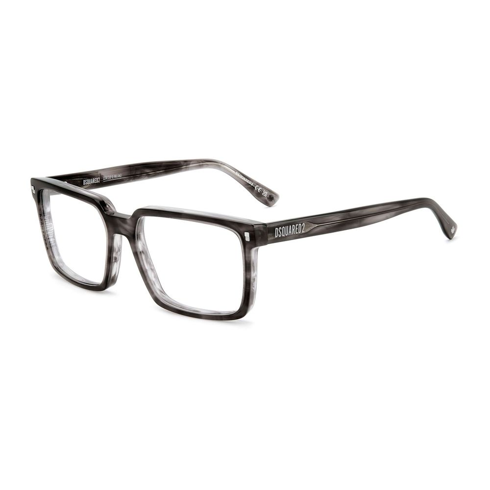 Dsquared² Men’s Optical Glasses – Grey Rectangle Frame