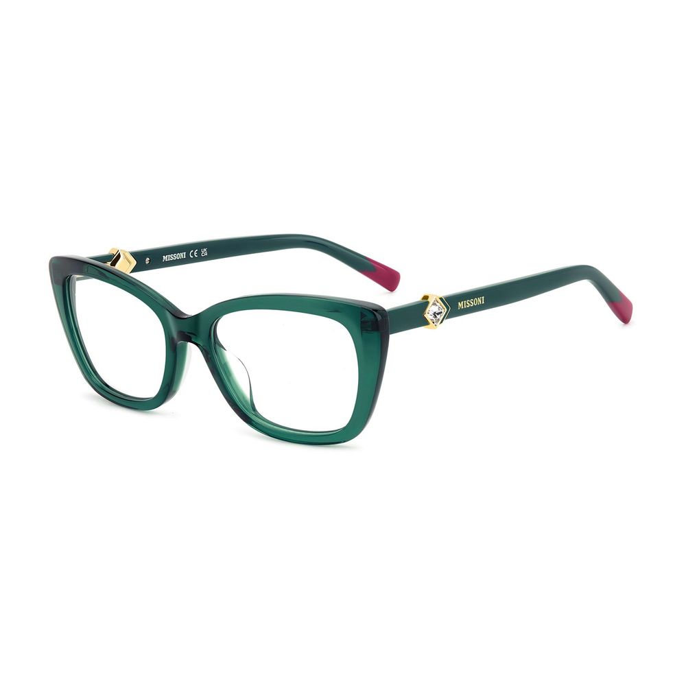 Missoni Women's Turquoise Cat Eye Glasses – Demo Lens Frames