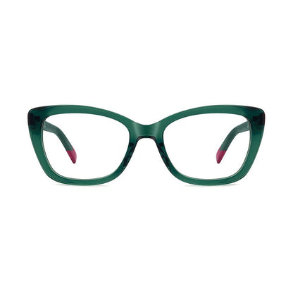 Missoni Women's Turquoise Cat Eye Glasses – Demo Lens Frames