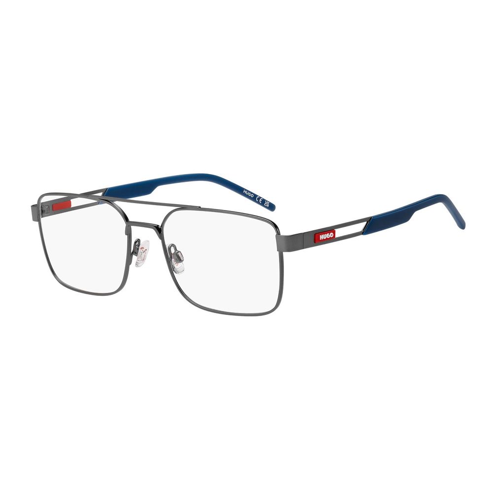 Hugo Boss Men’s Optical Glasses – Silver Rectangle Frame