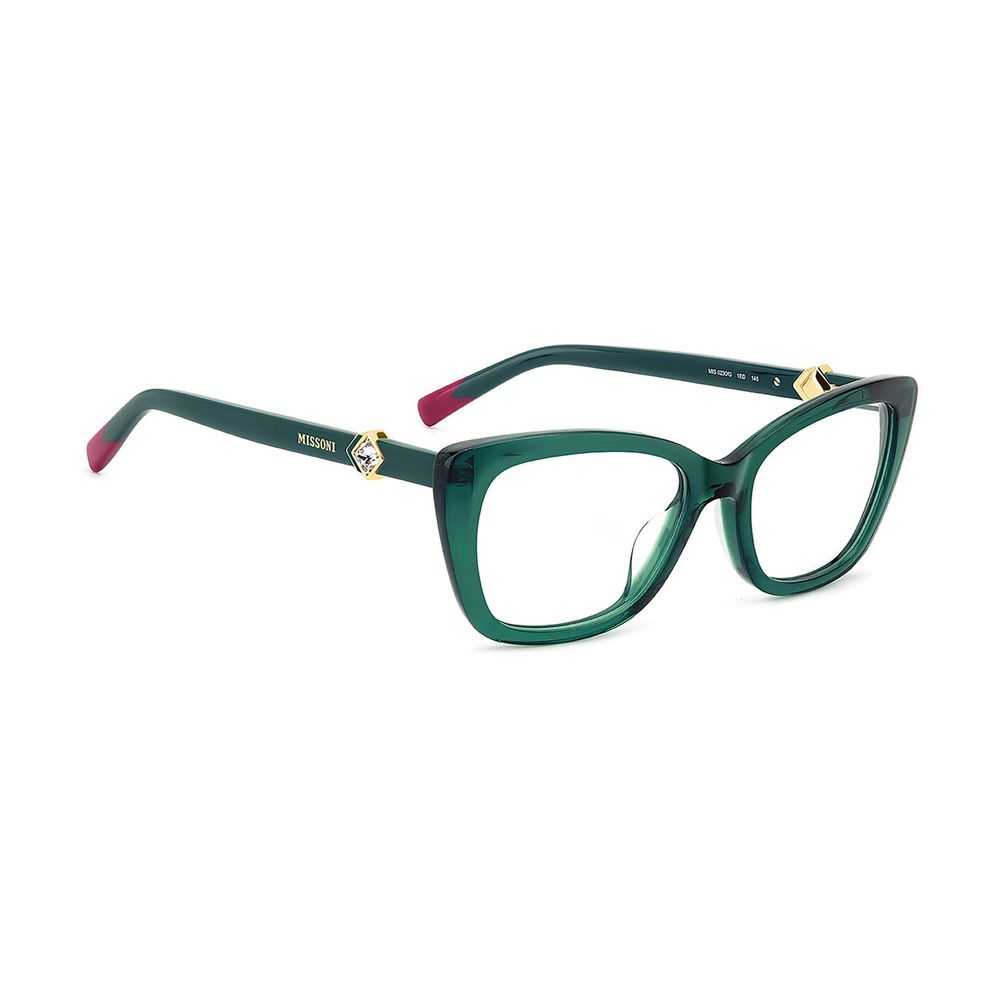 Missoni Women's Turquoise Cat Eye Glasses – Demo Lens Frames