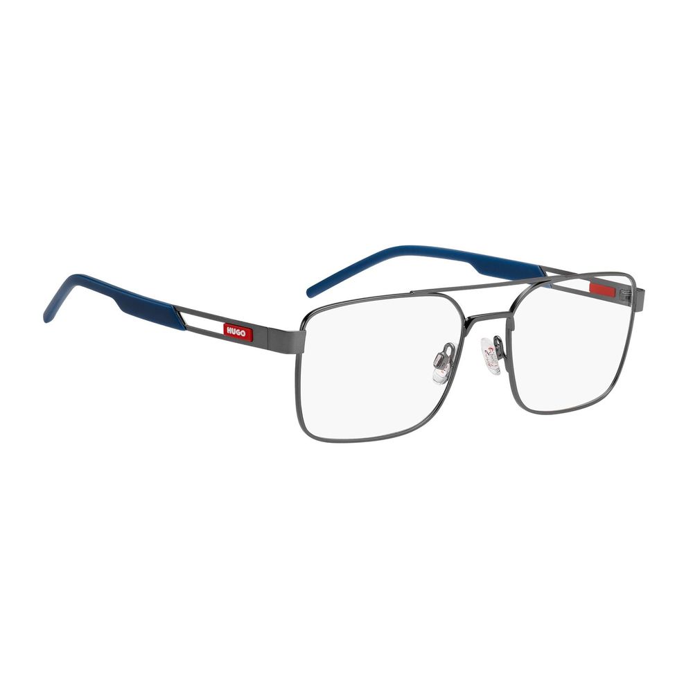 Hugo Boss Men’s Optical Glasses – Silver Rectangle Frame