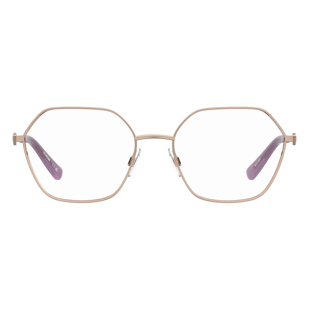 Love Moschino Women’s Optical Glasses – Rose Gold Trapezium Frame