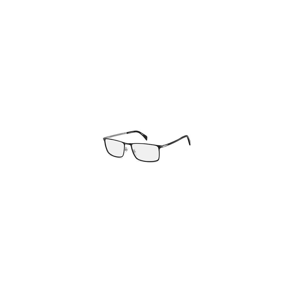 David Beckham Men's Black Metal Glasses – Rectangle Frames