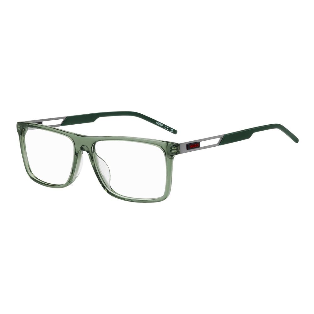 Hugo Boss Men's Optical Glasses – Olive Rectangle Frames