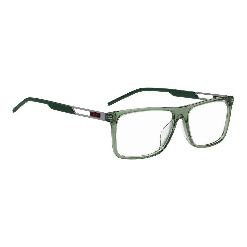 Hugo Boss Men's Optical Glasses – Olive Rectangle Frames
