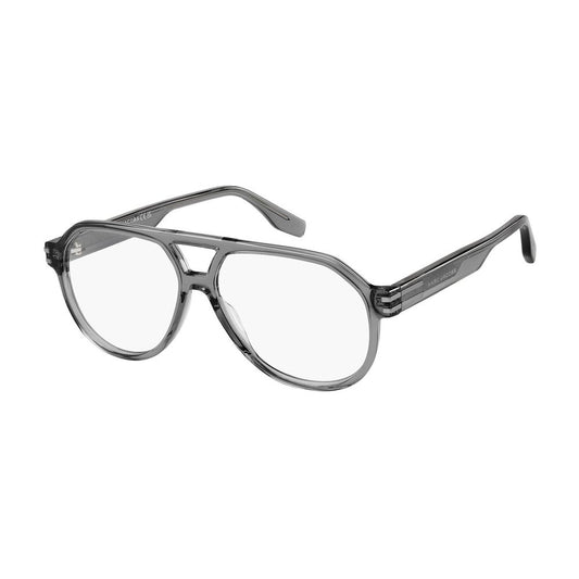 Marc Jacobs Men's Gray Acetate Glasses – Full-Rim Aviator Frames