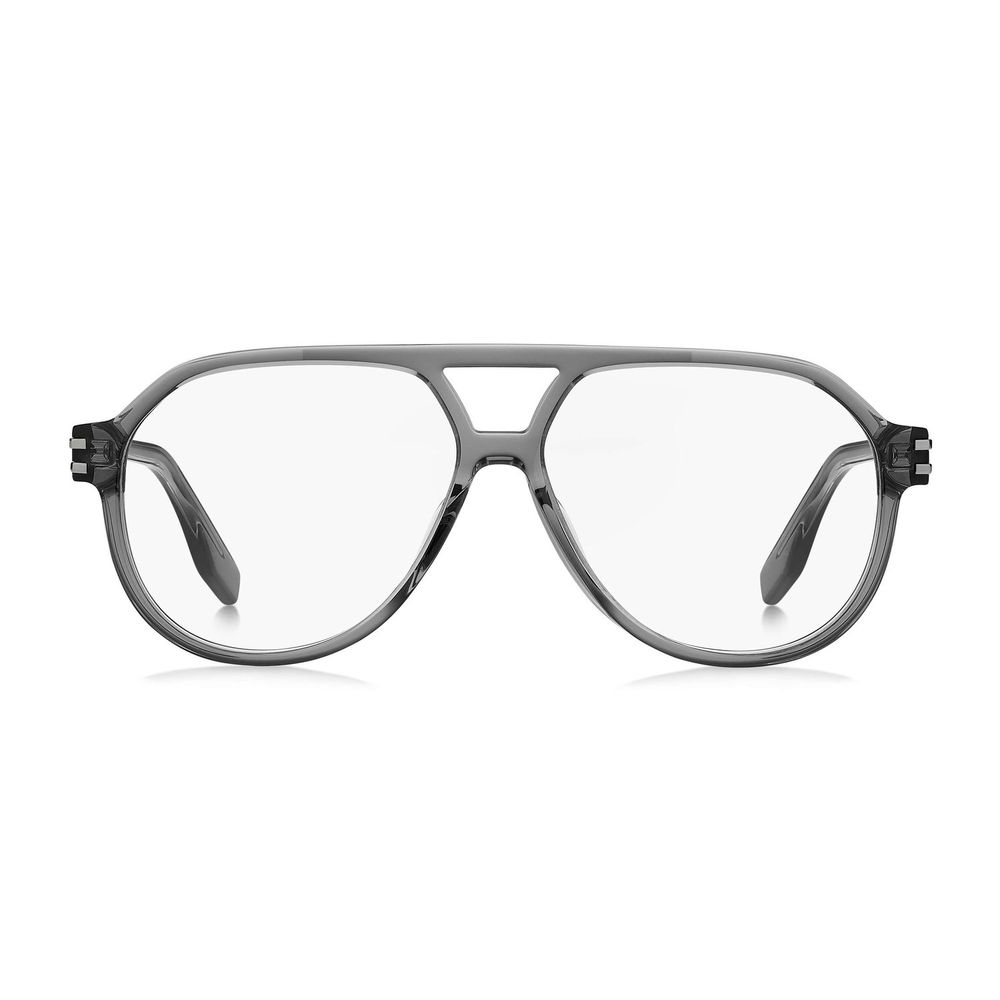 Marc Jacobs Men's Gray Acetate Glasses – Full-Rim Aviator Frames