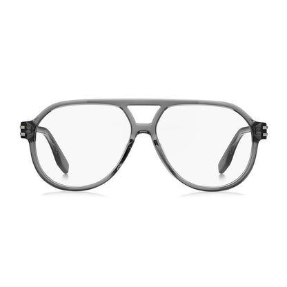 Marc Jacobs Men's Gray Acetate Glasses – Full-Rim Aviator Frames