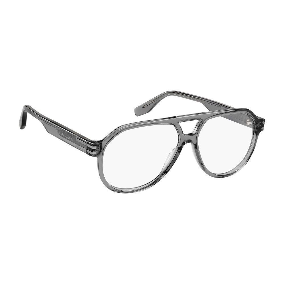 Marc Jacobs Men's Gray Acetate Glasses – Full-Rim Aviator Frames