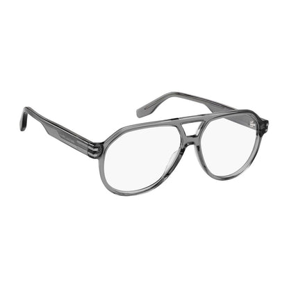 Marc Jacobs Men's Gray Acetate Glasses – Full-Rim Aviator Frames