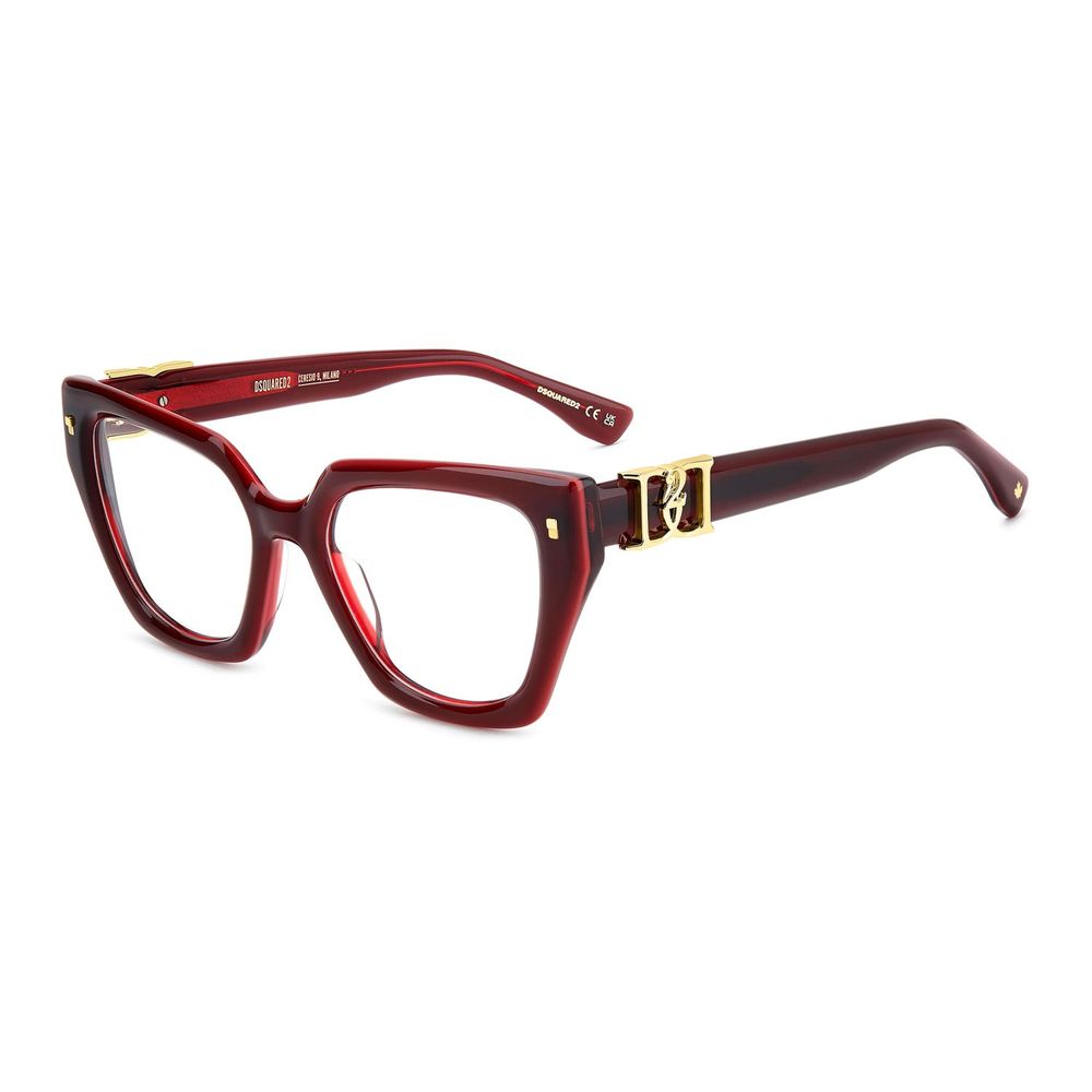 Dsquared² Women's Optical Glasses – Burgundy Full-Rim Frame